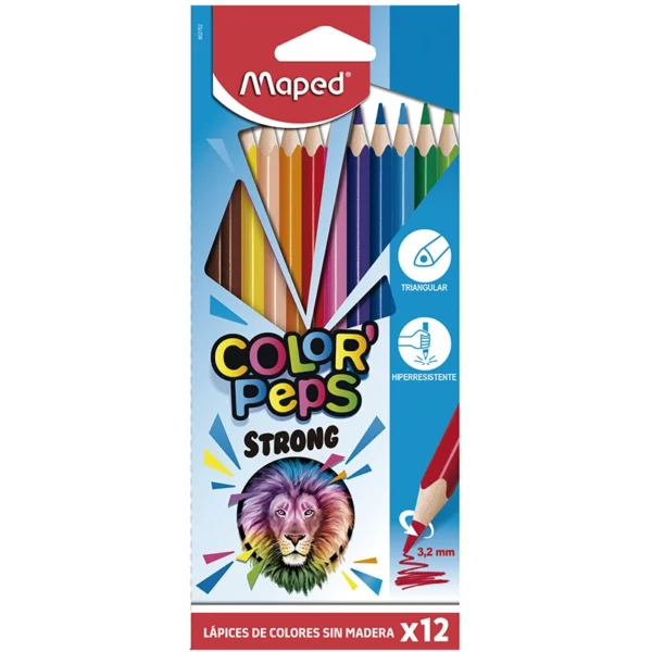 LAPICES DE COLORES MAPED STRONG C/12PZ
