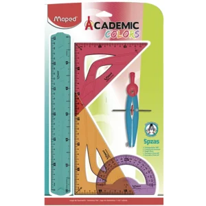 JUEGO DE GEOMETRIA MULTICOLOR MAPED 9817