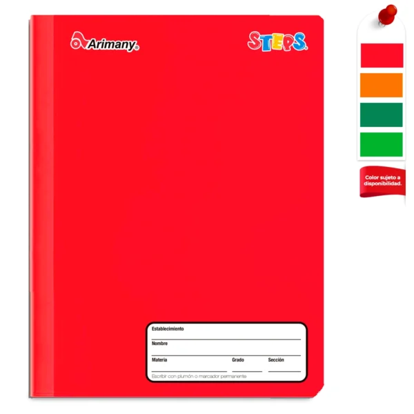 CUADERNO COSIDO ARIMANY STEPS C7MM 100H