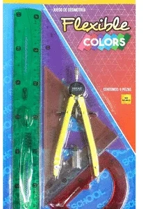 JUEGO DE GEOMETRIA COLOR C/6PZ FLEXIBLE