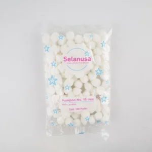 POMPONES 18 mm PAQUETE  100 PZS. VARIOS COLORES