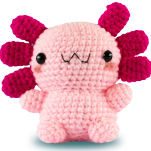 ajolote de peluche tejido marca Despojo y Esponjoso color Rosa disponible en La Victoria Orizaba